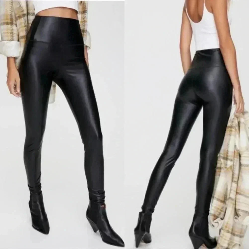 Aritzia Wilfred Free Daria Pant High-waisted Vegan Leather leggings Sz S